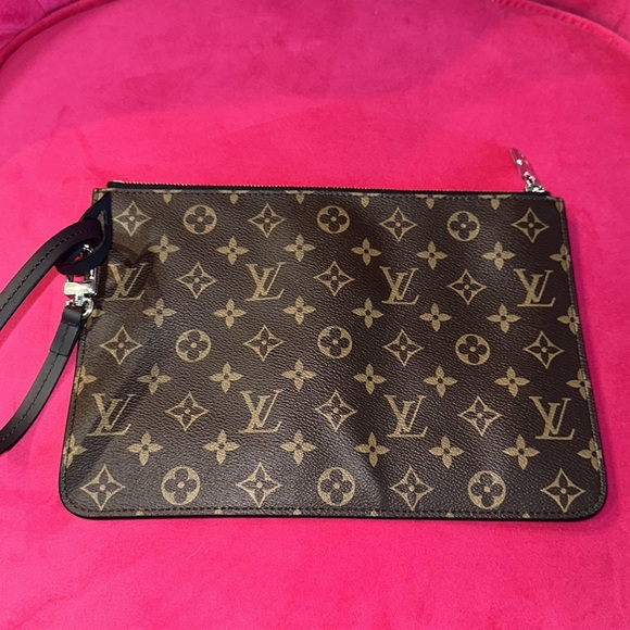 Louis Vuitton monogram cabas light pochette pouch wristlet clutch bag large - Picture 12 of 12